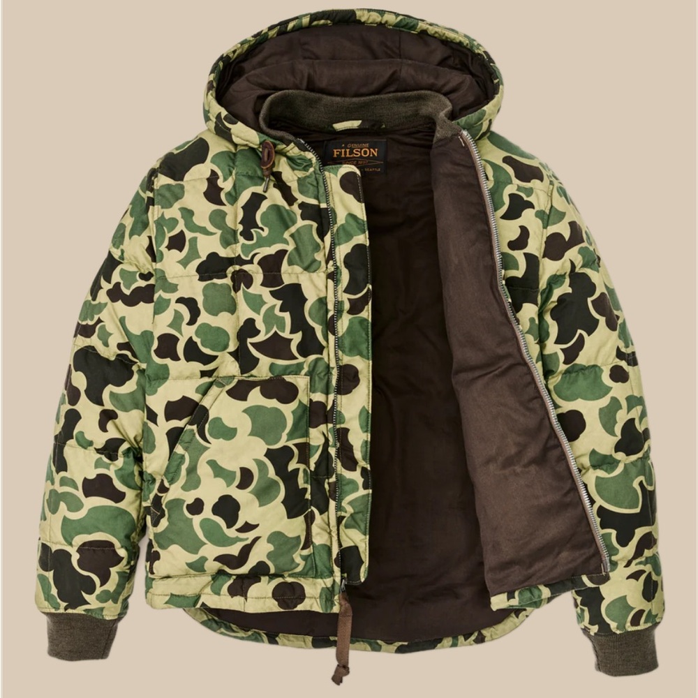 Filson waxed down jacket NWT